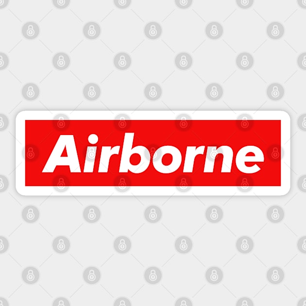 Airborne Sticker by monkeyflip